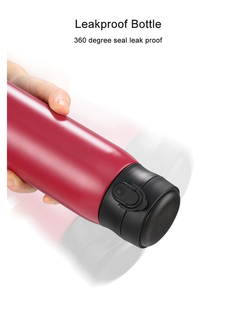 BOUTEILLE UZSPACE TWB-4077 470ml Brocade Red, Cloudy Black