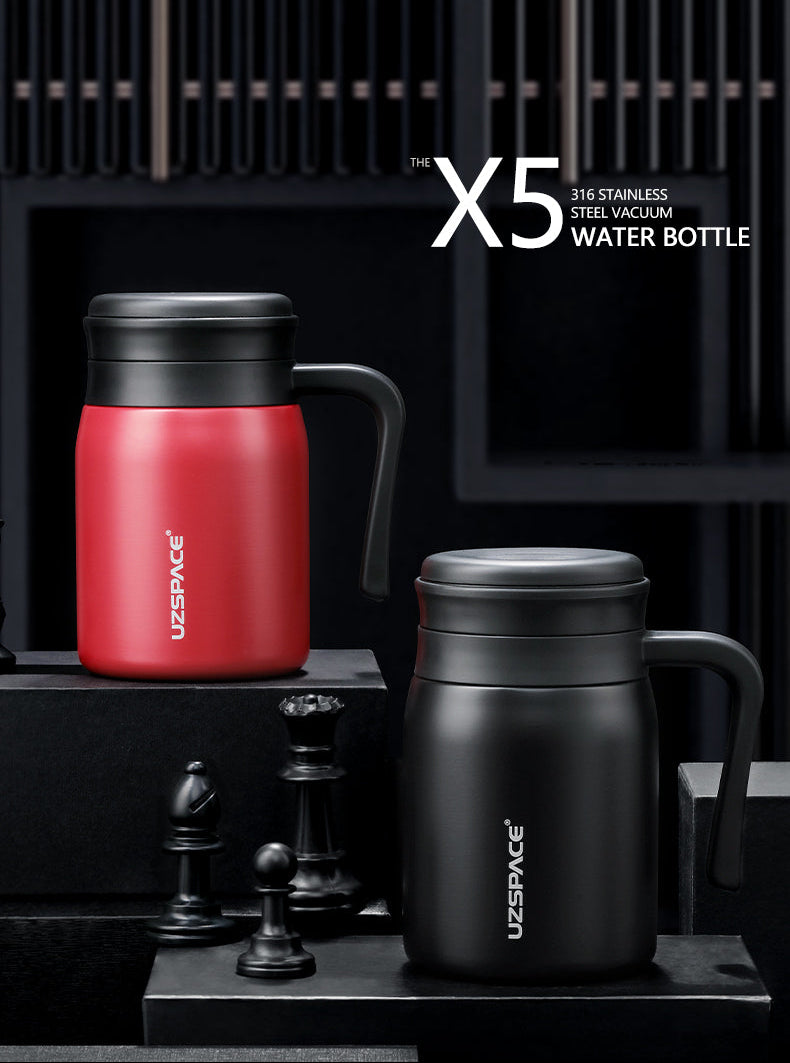 BOUTEILLE UZSPACE TWB-4078 470ml Cloudy Black, Brocade Red
