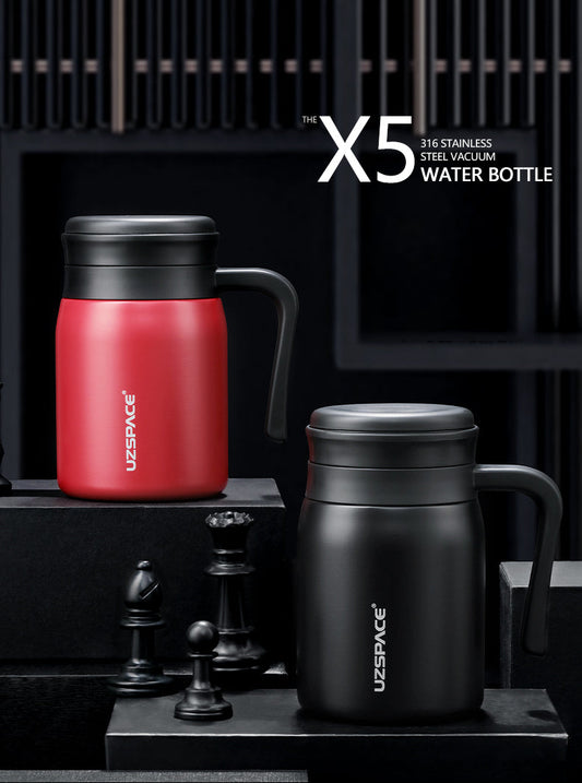 BOUTEILLE UZSPACE TWB-4078 470ml Cloudy Black, Brocade Red