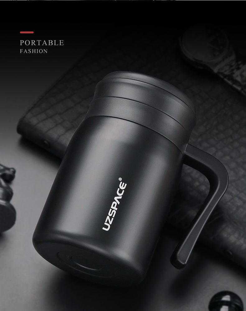 BOUTEILLE UZSPACE TWB-4078 470ml Cloudy Black, Brocade Red