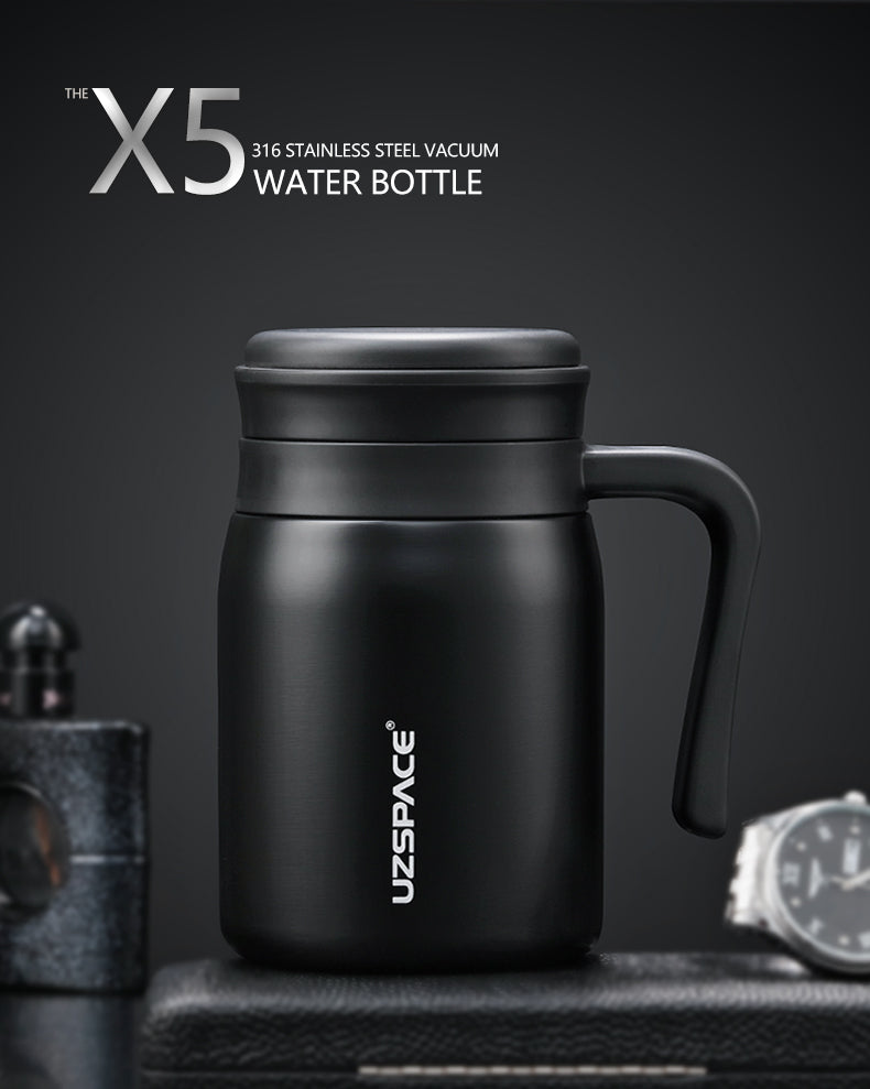 BOUTEILLE UZSPACE TWB-4078 470ml Cloudy Black, Brocade Red
