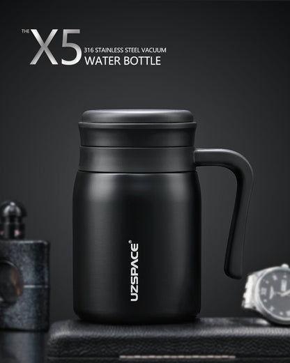 BOUTEILLE UZSPACE TWB-4078 470ml Cloudy Black, Brocade Red